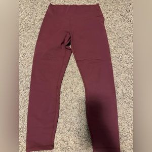 Fabletics power hold, size medium, dark red leggings